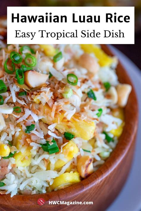 Hawaiian Luau Rice  Recipe in 2020  Rice side dishes, Luau food