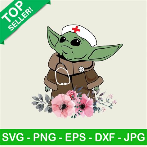 Nurse Baby Yoda PNG Nurse Star Wars Sublimation Transfer PNG Nurse