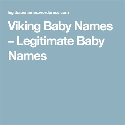 Viking Baby Names Viking Baby Names Viking Baby Norwegian Baby Names