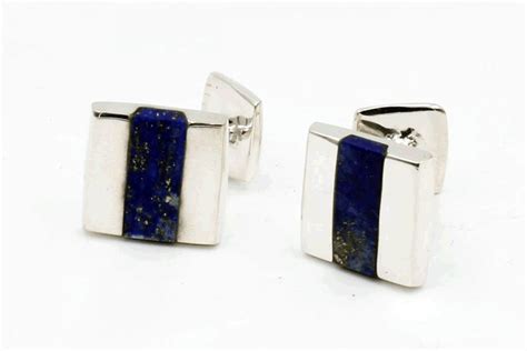 Squared Lapis Lazuli Cufflinks Platamex