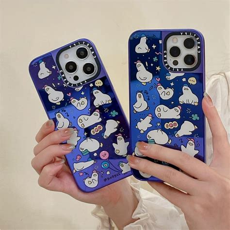 Cute Duckct Mirror Electroplated Purple Iphone Casecaseiphone11iphone14131211 Case