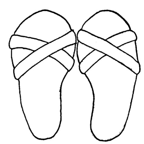 Sandals Coloring Pages Sketch Coloring Page