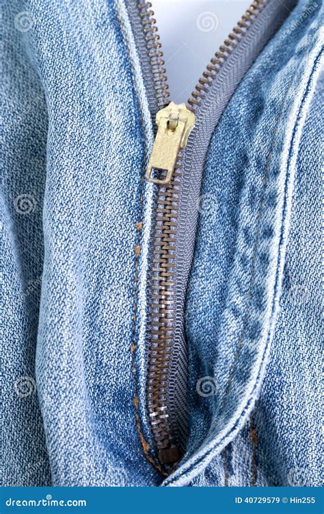 Close Up Jeans Zip Stock Image Image Of Iron Clothing 40729579
