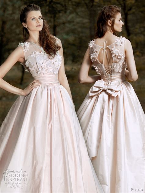 Pink dresses add a perfect subtle hint of color. A Wedding Addict: Light Pink Wedding Dress in Modest Style