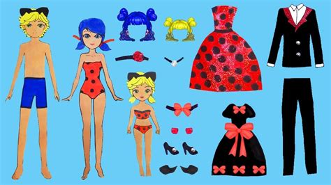 Printable Miraculous Ladybug Paper Dolls