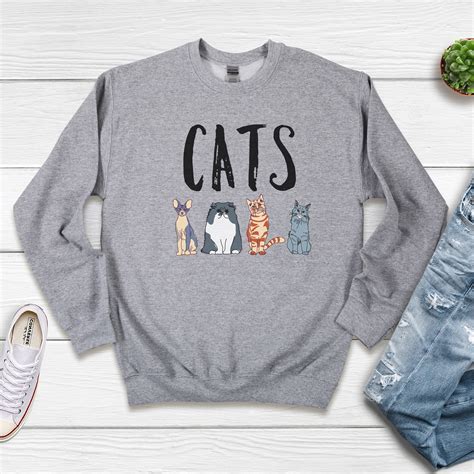 Cat Sweater Funny Cat Shirt Cat Sweatshirt Cat Lover Cat Etsy