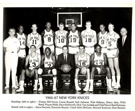 1966 67 New York Knicks 8x10 Team Photo Picture Ny Basketball Nba