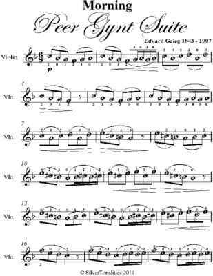 Morning mood (new age version) (new age version). Morning Peer Gynt Suite Easy Violin Sheet Music ...