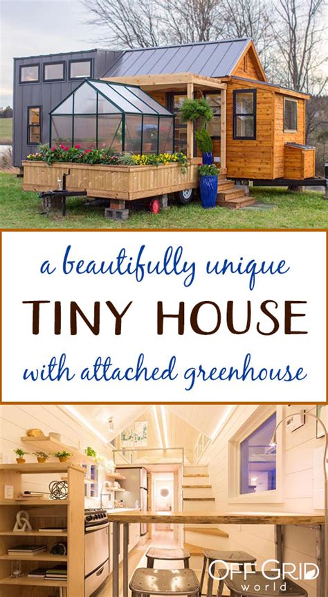 Another tiny house that has an integrated gardening solution is the 323 ft.² elsa by olive nest. Unique Tiny Home With Attached Greenhouse Deck and Pergola ...