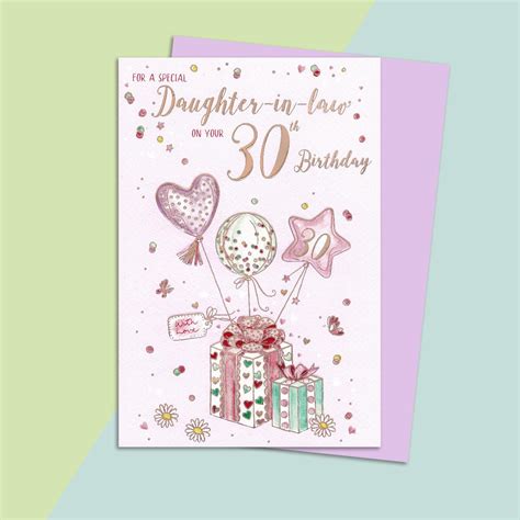 Daughter In Law On Your 30th Birthday Card