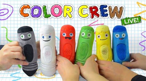 Learn Colors With Giant Crayons Coloring With Soft Toys For Kids