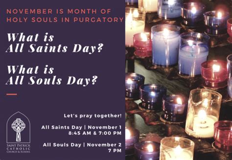 All Saints Day And All Souls Day Saint Patrick Catholic Church