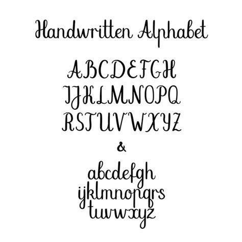 Calligraphic Alphabet Handwritten Brush Font Uppercase Lowercase