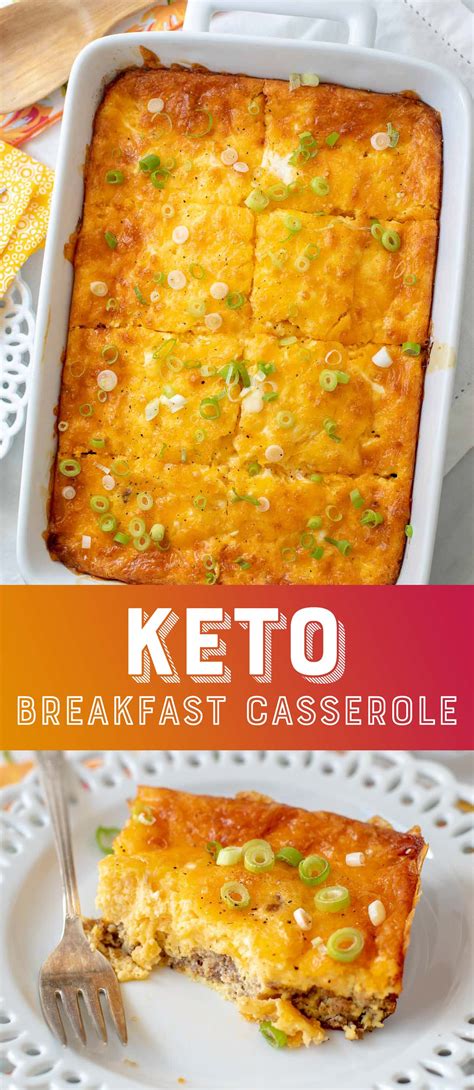 Keto Breakfast Casserole With Sausage And Eggs Low Carb