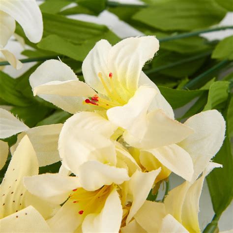 A rare bright yellow flowered form. Yellow Artificial Double Lily Bush - Bushes + Bouquets ...