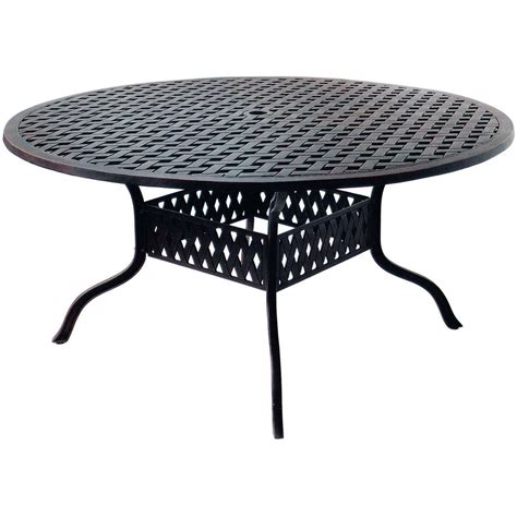 Darlee Series 30 60 Inch Cast Aluminum Patio Dining Table