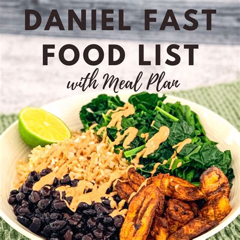 Printable Daniel Fast Food List