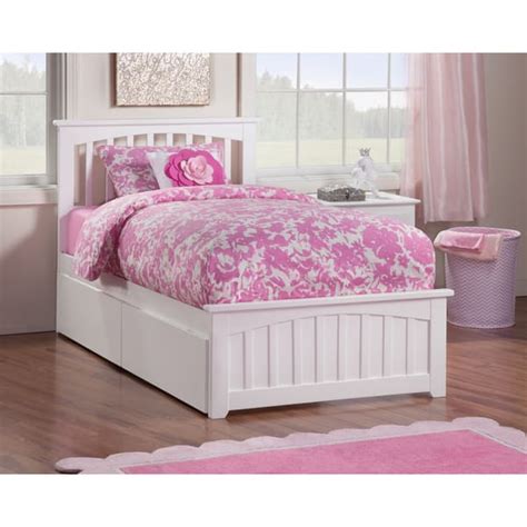 Mission Twin Xl Platform Bed With Matching Foot Board With 2 Urban Bed