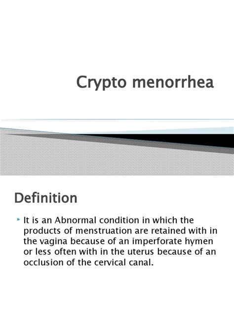 Cryptomenorrhea Pdf