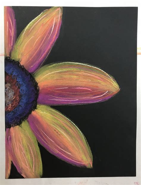 Chalk Pastel Sunflower Maureen Marks Art