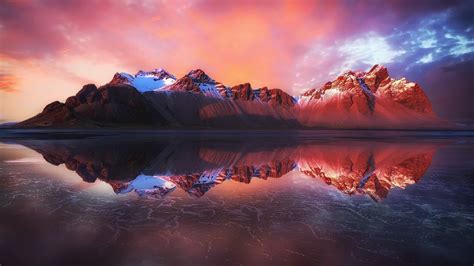 1024x1024 Reflection Of Mountains In Water 1024x1024 Resolution Hd 4k