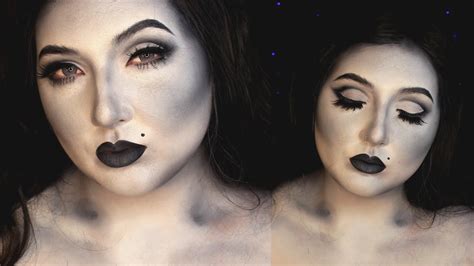 Haunting Beauty Grayscale Halloween Makeup Tutorial Jordan Hanz Youtube