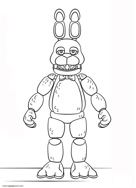 Fnaf Toy Bonnie Coloring Pages Five Nights At Freddys Coloring Pages