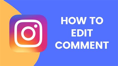 How To Edit Comment On Instagram Instagram Tutorial Youtube