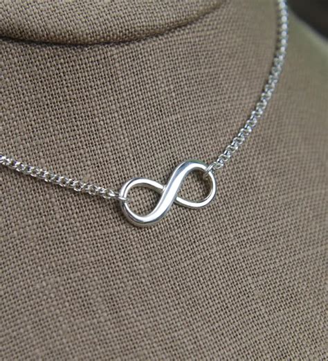 Infinity Symbol Necklace In Sterling Silver Sturdy Infinity Etsy