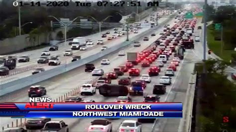 Rollover Crash On I 95 Causes Heavy Traffic Delays In Nw Miami Dade