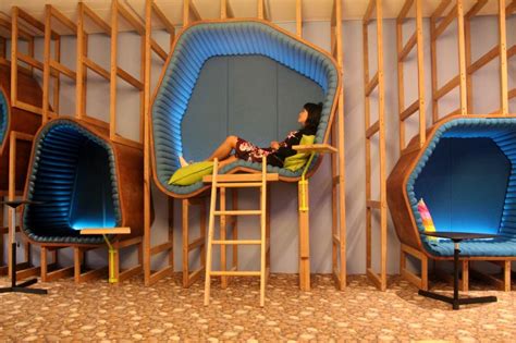 Managers often reward employees with massage credits which can be used for free massages on campus. Nap Pods In The Office: Our Favorite New Workplace Trend