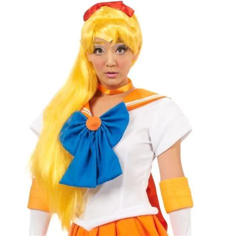 Sailor Moon Sexy Minako Aino Venus Wig Long Blond Anime Dress Up Cosplay Costume 1799 Picclick