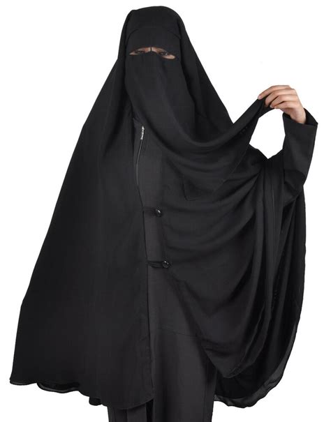 What does a burka look like? Extra long niqab-Khimar Hijab Burqa Islamic Face Cover ...