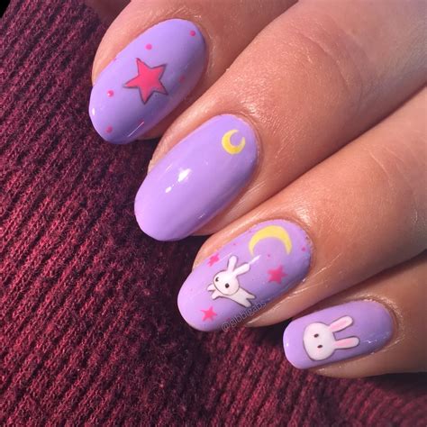 Sponsored Ish Usagis Bedsheets Sailor Moon Inspired Easter Nails