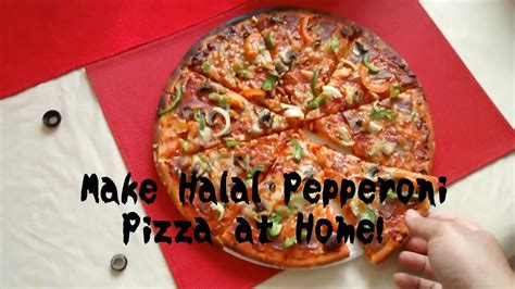 Make perfect pizza at home! Make Halal Pepperoni Pizza at home! - YouTube