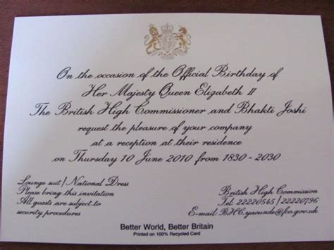 This means that although she is officially the head of the state, the country is actually run by the government, led by the prime minister. invitation to queen elizabeth birthday - Google Search ...