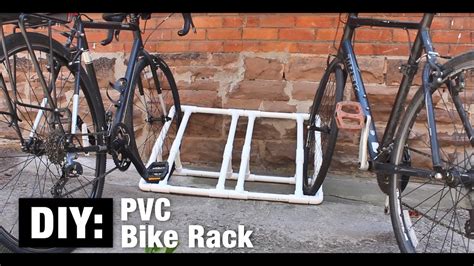 After the pieces were dry i attached the t pieces to the pipe and placed at the height i wanted. DIY: PVC Bike Rack - YouTube