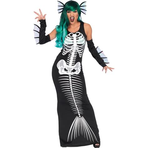 Leg Avenue Womens 3 Pc Skeleton Mermaid Costume