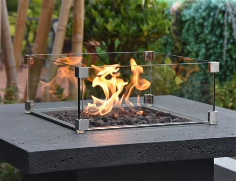 Glass Fire Pit Flame Guard Square Crazy Sales We Have The Best Daily Deals Online
