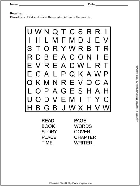 Printable Word Search Puzzle Template Worksheet Restiumani Resume