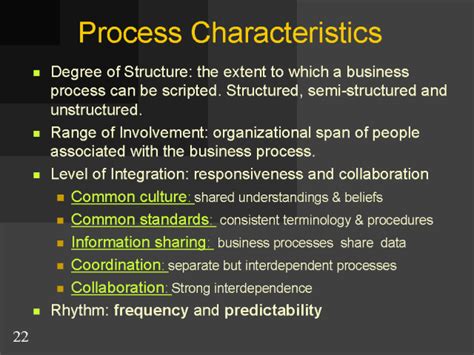 Process Characteristics