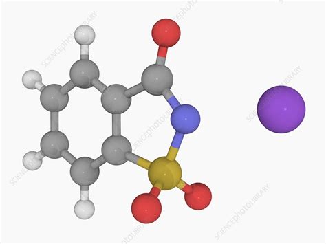 Saccharin Molecule Stock Image F004 6624 Science Photo Library