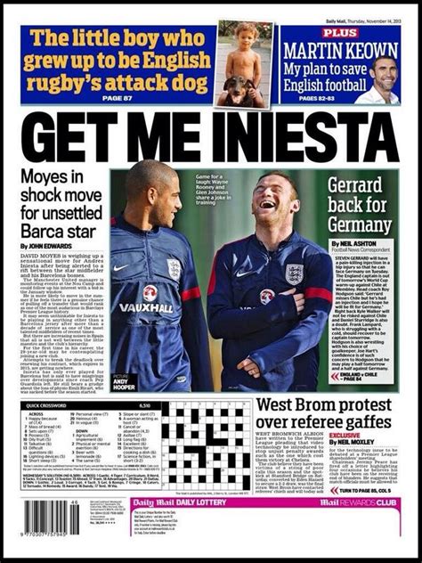 Pic Even The Daily Mail Dont Seem To Believe Their Iniesta To Man
