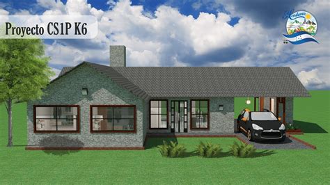 Modelos de casas y viviendas con las mejores fachadas listo para construir. Planos de Casa estilo clásico 1 piso garaje 3 cuartos ...