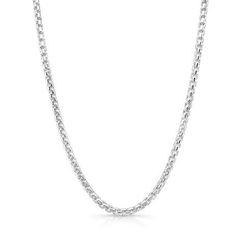 Sterling Silver Box Chain Necklace 35mm The 101 Corporation