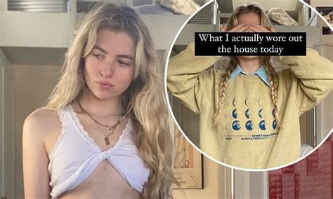 Noel Gallaghers Daughter Anais 21 Flaunts Her Midriff In A White