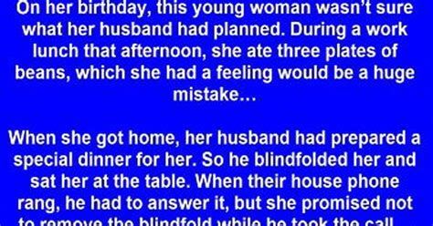 Wife Is Blindfolded By Her Husband