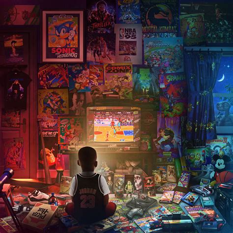 Artstation 90s Childhood Room Sega Genesis Super Nintendo Rachid