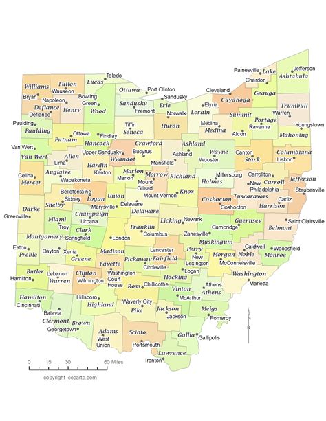 Map Of Counties Of Ohio Maps Of Ohio