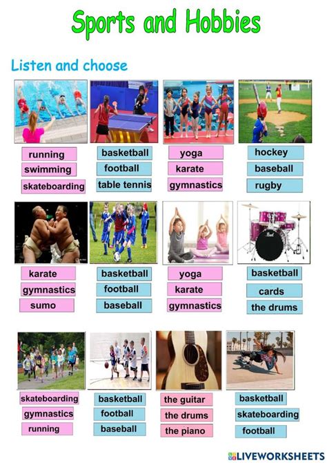 Sports online exercise for 4º You can do the exercises online or